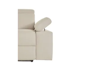 Sofa 3-sæders Rayland Hvid, Søndagsstof, Elektrisk hvilestol - Hvid, Søndagsstof, Elektrisk hvilestol - Møbler - Sofaer - 3 personers sofa