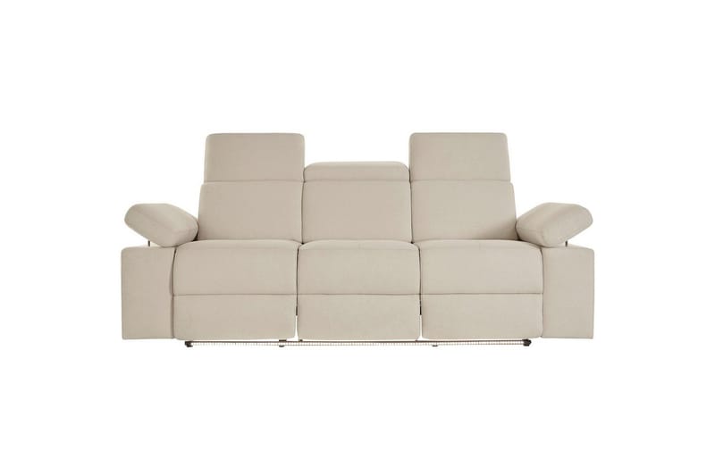 Sofa 3-sæders Rayland Hvid, Søndagsstof, Elektrisk hvilestol - Hvid, Søndagsstof, Elektrisk hvilestol - Møbler - Sofaer - 3 personers sofa