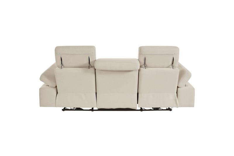 Sofa 3-sæders Rayland Hvid, Søndagsstof, Elektrisk hvilestol - Hvid, Søndagsstof, Elektrisk hvilestol - Møbler - Sofaer - 3 personers sofa