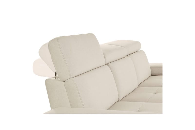 Sofa 3-sæders Rayland Hvid, Søndagsstof, Elektrisk hvilestol - Hvid, Søndagsstof, Elektrisk hvilestol - Møbler - Sofaer - 3 personers sofa