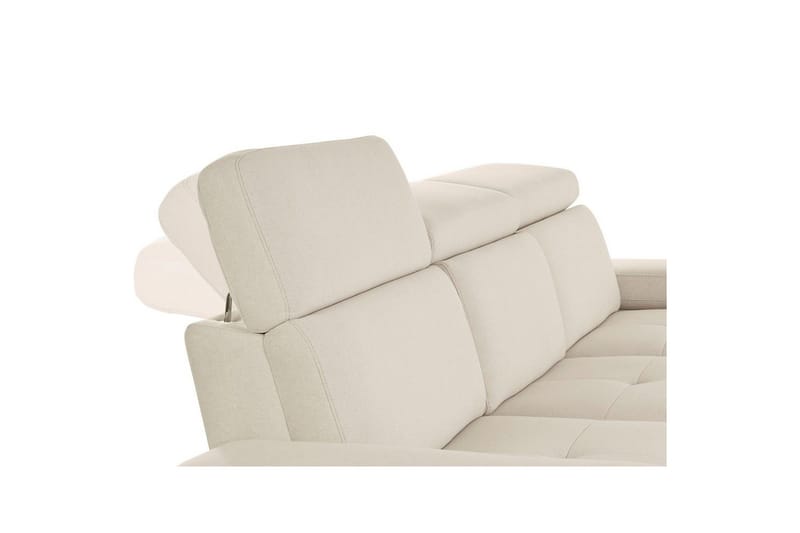 Sofa 3-sæders Rayland Hvid, Søndagsstof, Elektrisk hvilestol - Hvid, Søndagsstof, Elektrisk hvilestol - Møbler - Sofaer - 3 personers sofa