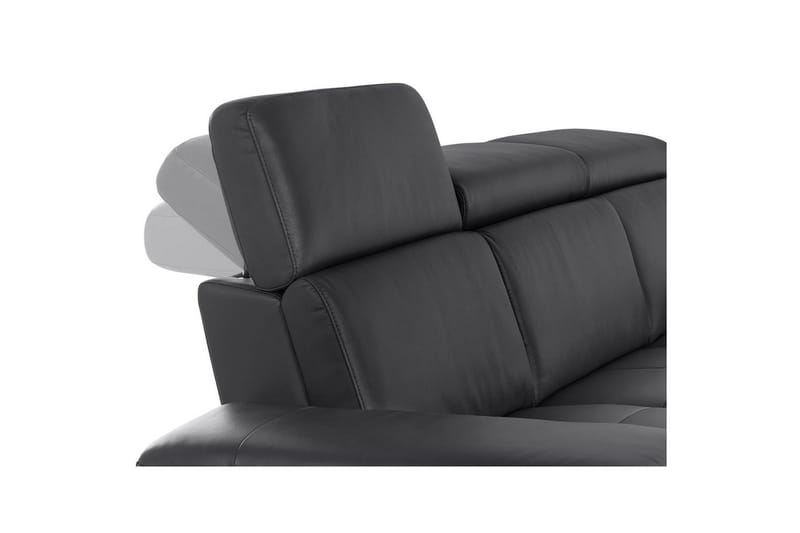 Sofa 3-sæders Rayland Sort, PU, Manuel liggestol - Sort, PU, Manuel liggestol - Møbler - Sofaer - Recliner sofaer