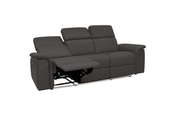 Sofa 3-sæders Pareli Brun, PU, Manuel liggestol - Brun, PU, Manuel liggestol - Møbler - Sofaer - 3 personers sofa