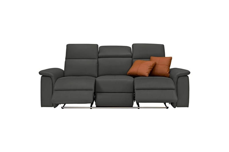 Sofa 3-sæders Pareli Sort, PU, Elektrisk hvilestol - Sort, PU, Elektrisk hvilestol - Møbler - Sofaer - 3 personers sofa
