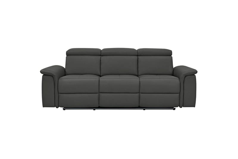 Sofa 3-sæders Pareli Sort, PU, Elektrisk hvilestol - Sort, PU, Elektrisk hvilestol - Møbler - Sofaer - 3 personers sofa