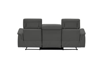 Sofa 3-sæders Pareli Grå, PU, Elektrisk hvilestol - Grå, PU, Elektrisk hvilestol - Møbler - Sofaer - 3 personers sofa