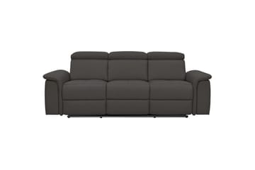Sofa 3-sæders Pareli Brun, PU, Manuel liggestol - Brun, PU, Manuel liggestol - Møbler - Sofaer - 3 personers sofa