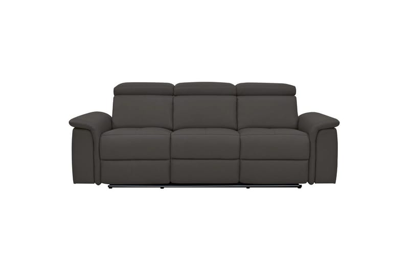 Sofa 3-sæders Pareli Brun, PU, Manuel liggestol - Brun, PU, Manuel liggestol - Møbler - Sofaer - 3 personers sofa