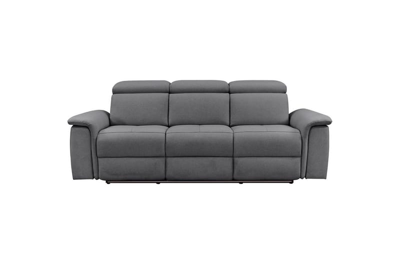 Sofa 3-sæders Pareli Grå, Søndagsstof, Elektrisk hvilestol - Grå, Søndagsstof, Elektrisk hvilestol - Møbler - Sofaer - 3 personers sofa
