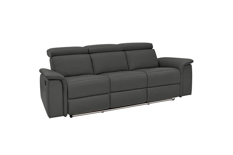 Sofa 3-sæders Pareli Sort, PU, Elektrisk hvilestol - Sort, PU, Elektrisk hvilestol - Møbler - Sofaer - 3 personers sofa