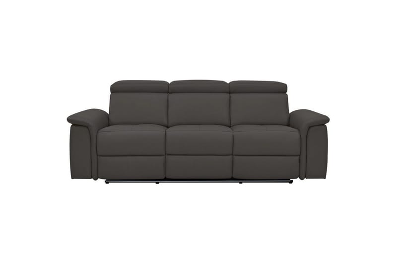 Sofa 3-sæders Pareli Brun, PU, Manuel liggestol - Brun, PU, Manuel liggestol - Møbler - Sofaer - 3 personers sofa