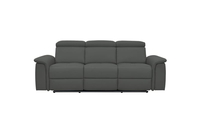 Sofa 3-sæders Pareli Grå, PU, Elektrisk hvilestol - Grå, PU, Elektrisk hvilestol - Møbler - Sofaer - 3 personers sofa