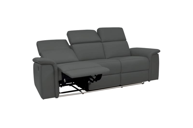 Sofa 3-sæders Pareli Grå, PU, Elektrisk hvilestol - Grå, PU, Elektrisk hvilestol - Møbler - Sofaer - 3 personers sofa