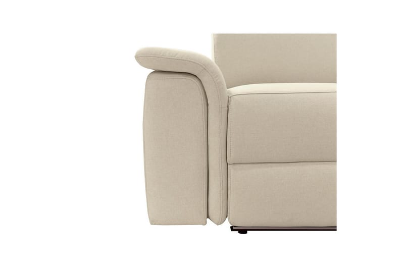 Sofa 3-sæders Pareli Hvid, Søndagsstof, Elektrisk hvilestol - Hvid, Søndagsstof, Elektrisk hvilestol - Møbler - Sofaer - Recliner sofaer