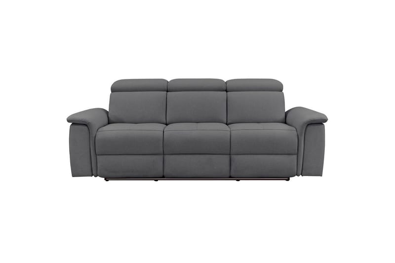 Sofa 3-sæders Pareli Grå, Søndagsstof, Manuel liggestol - Grå, Søndagsstof, Manuel liggestol - Møbler - Sofaer - Recliner sofaer