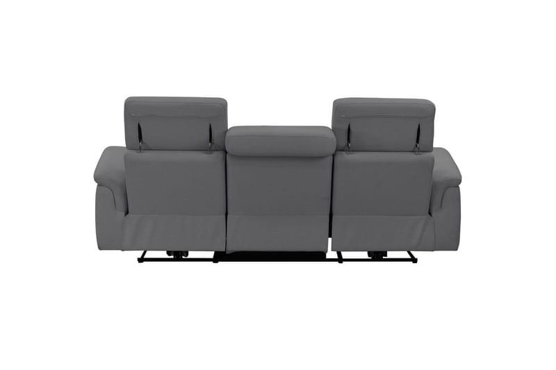 Sofa 3-sæders Pareli Grå, Søndagsstof, Manuel liggestol - Grå, Søndagsstof, Manuel liggestol - Møbler - Sofaer - Recliner sofaer