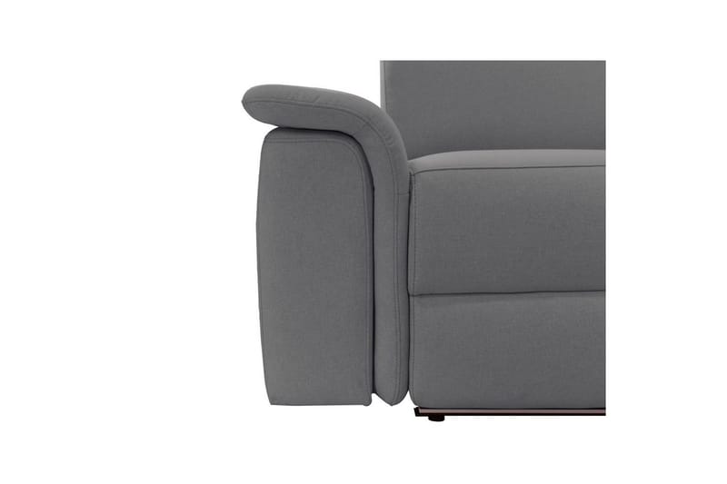 Sofa 3-sæders Pareli Grå, Søndagsstof, Manuel liggestol - Grå, Søndagsstof, Manuel liggestol - Møbler - Sofaer - Recliner sofaer