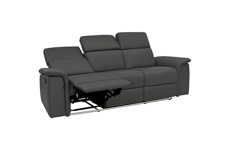 Sofa 3-sæders Pareli Sort, PU, Elektrisk hvilestol - Sort, PU, Elektrisk hvilestol - Møbler - Sofaer - 3 personers sofa