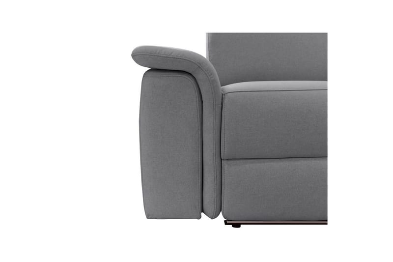 Sofa 3-sæders Pareli Grå, Søndagsstof, Elektrisk hvilestol - Grå, Søndagsstof, Elektrisk hvilestol - Møbler - Sofaer - 3 personers sofa