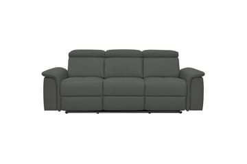Sofa 3-sæders Pareli Grå, PU, Elektrisk hvilestol - Grå, PU, Elektrisk hvilestol - Møbler - Sofaer - 3 personers sofa