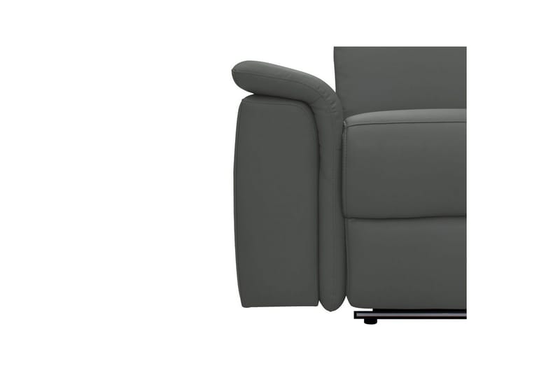 Sofa 3-sæders Pareli Grå, PU, Elektrisk hvilestol - Grå, PU, Elektrisk hvilestol - Møbler - Sofaer - 3 personers sofa