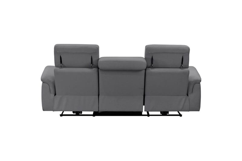 Sofa 3-sæders Pareli Grå, Søndagsstof, Elektrisk hvilestol - Grå, Søndagsstof, Elektrisk hvilestol - Møbler - Sofaer - 3 personers sofa