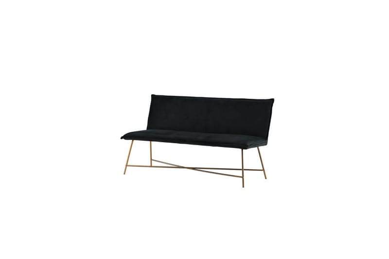 Sofa 3-personers Petra Kobber / Sort Fløjl - Møbler - Sofaer - 3 personers sofa