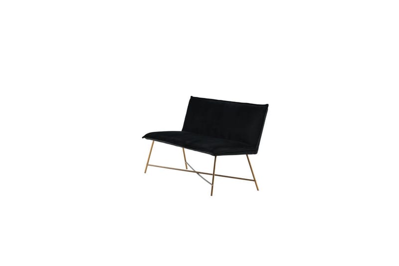 Sofa 3-personers Petra Kobber / Sort Fløjl - Møbler - Sofaer - 3 personers sofa