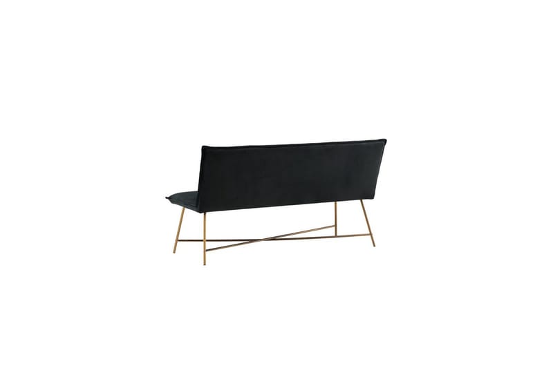 Sofa 3-personers Petra Kobber / Sort Fløjl - Møbler - Sofaer - 3 personers sofa