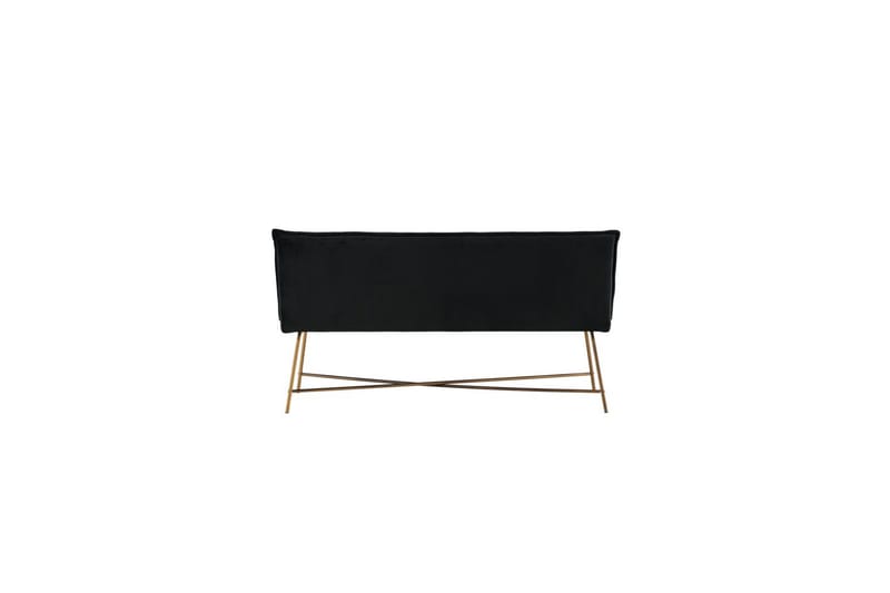 Sofa 3-personers Petra Kobber / Sort Fløjl - Møbler - Sofaer - 3 personers sofa