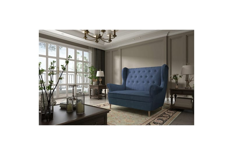Sofa Eltap Aros 150x103x90 cm - Omega 86, Blå - Møbler - Sofaer - 2 personers sofa