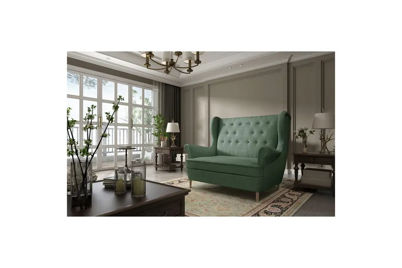 Sofa Eltap Aros 150x103x90 cm, Solid 39, Grøn