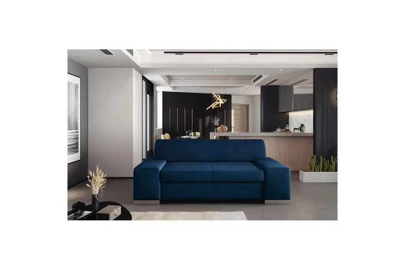 Sofa Eltap Porto - Monolith 77, Blå, 2190x62x73 cm - Møbler - Sofaer - Sovesofaer