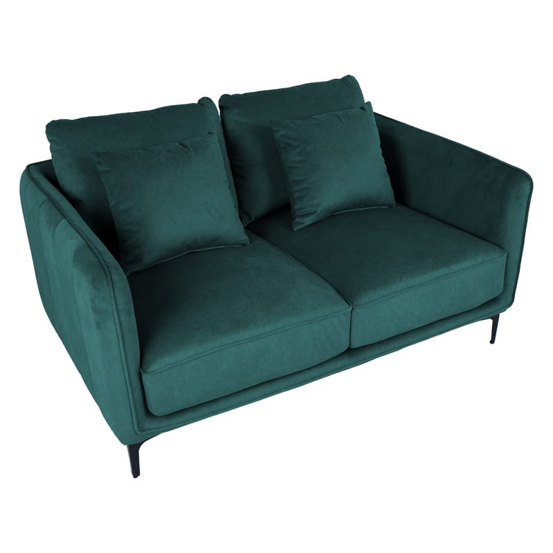 Sofa HOME4YOU Bianka 2-personers Grøn - grøn - Møbler - Sofaer - Velour sofaer