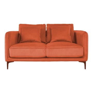 Sofa HOME4YOU Bianka 2-personers Oranž - orange - Møbler - Sofaer - Velour sofaer