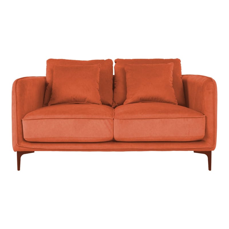 Sofa HOME4YOU Bianka 2-personers Oranž - orange - Møbler - Sofaer - Velour sofaer