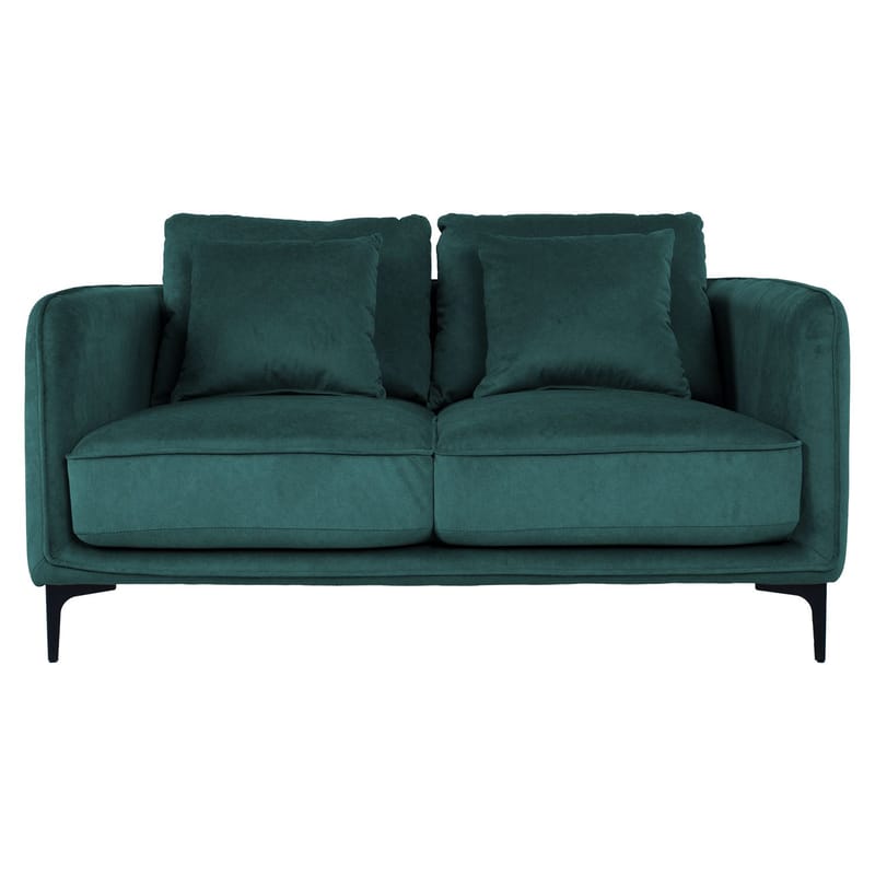 Sofa HOME4YOU Bianka 2-personers Grøn - grøn - Møbler - Sofaer - Velour sofaer
