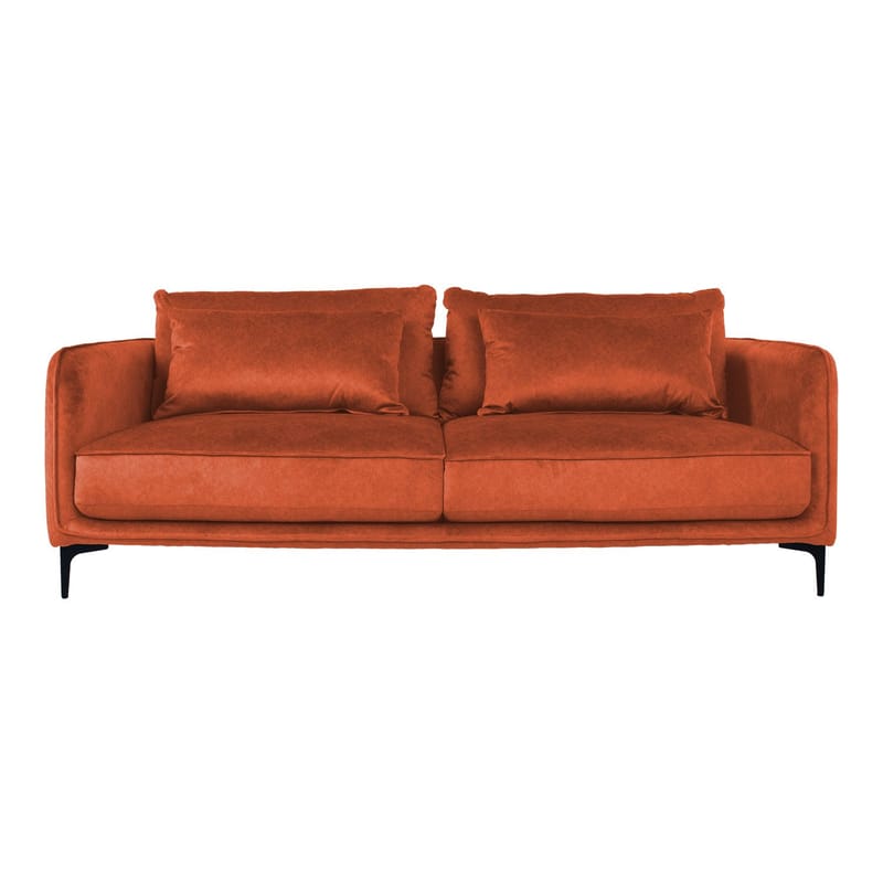 Sofa HOME4YOU Bianka 3-personers Oranž - orange - Møbler - Sofaer - Velour sofaer