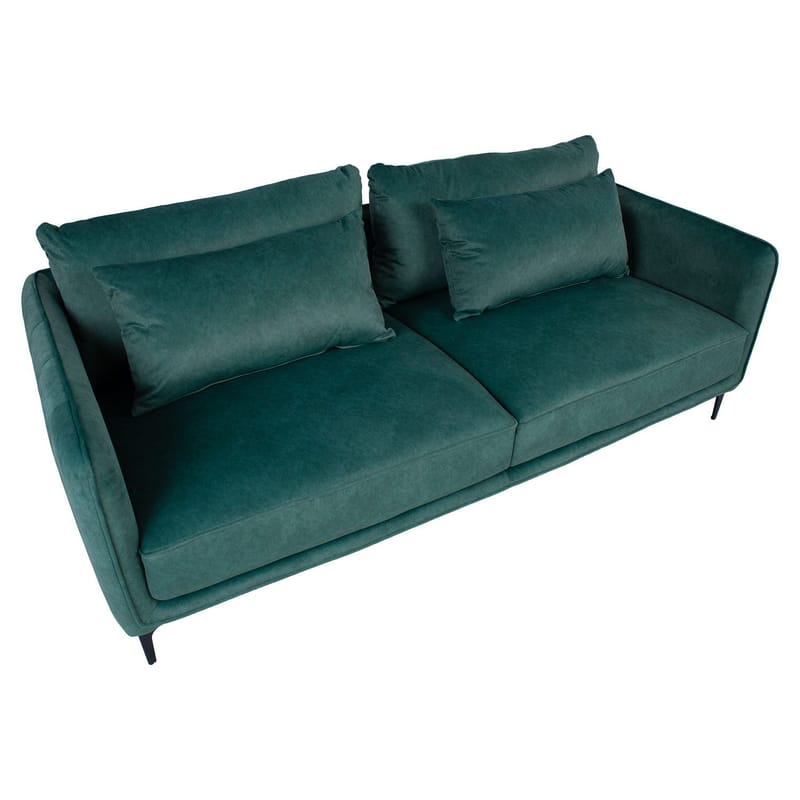 Sofa HOME4YOU Bianka 3-personers Grøn - grøn - Møbler - Sofaer - Velour sofaer