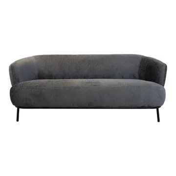 Sofa HOME4YOU Gemala 2,5-personers Mørkegrå - mørkegrå - Møbler - Sofaer - Velour sofaer