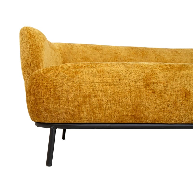 Sofa HOME4YOU Gemala 2,5-personers Gul - gul - Møbler - Sofaer - Velour sofaer