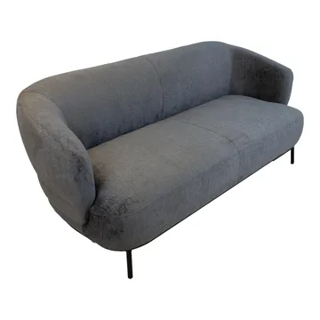 Sofa HOME4YOU Gemala 2,5-personers Mørkegrå - mørkegrå - Møbler - Sofaer - Velour sofaer