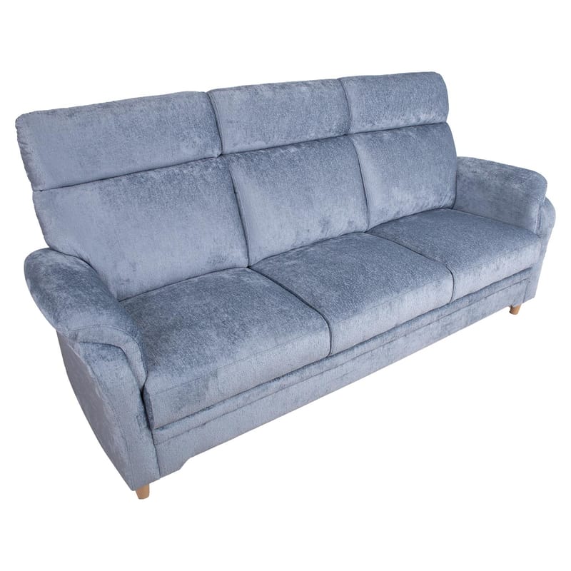 Sofa HOME4YOU Ingrid 3-personers Gråblå - gråblå - Møbler - Sofaer - Velour sofaer