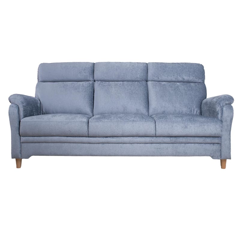 Sofa HOME4YOU Ingrid 3-personers Gråblå - gråblå - Møbler - Sofaer - Velour sofaer