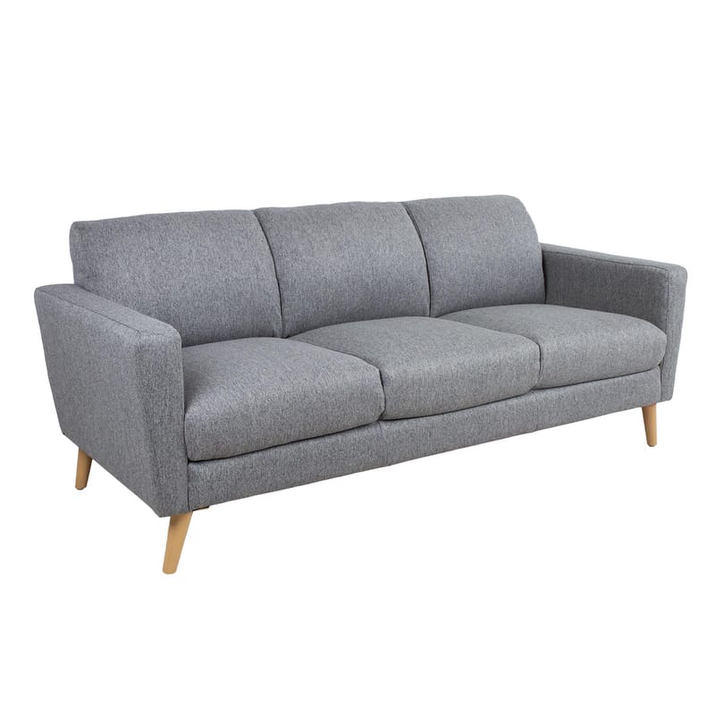 Sofa HOME4YOU Kaili 3-personers Grå - grå - Møbler - Sofaer - 3 personers sofa