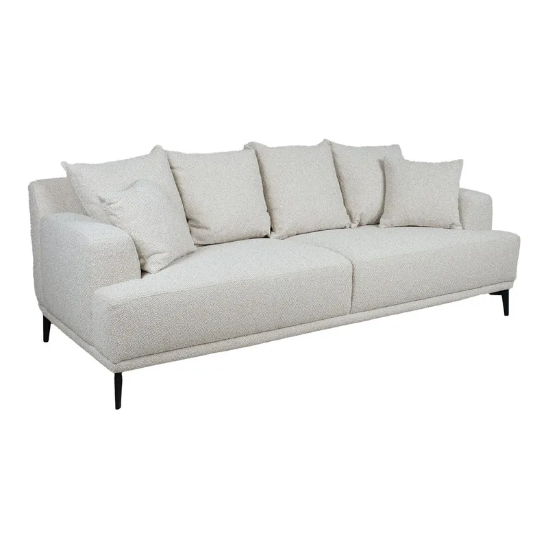 Sofa HOME4YOU Magnolia 3-personers lys beige, lys beige