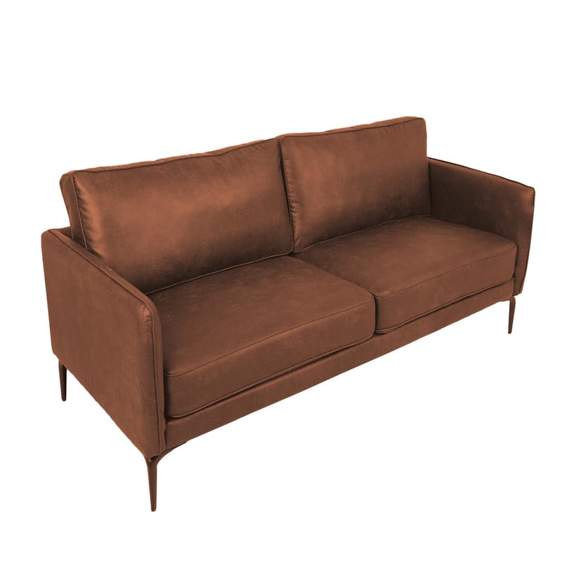 Sofa HOME4YOU Sofia 2-personers Brun - brun - Møbler - Sofaer - Lædersofaer