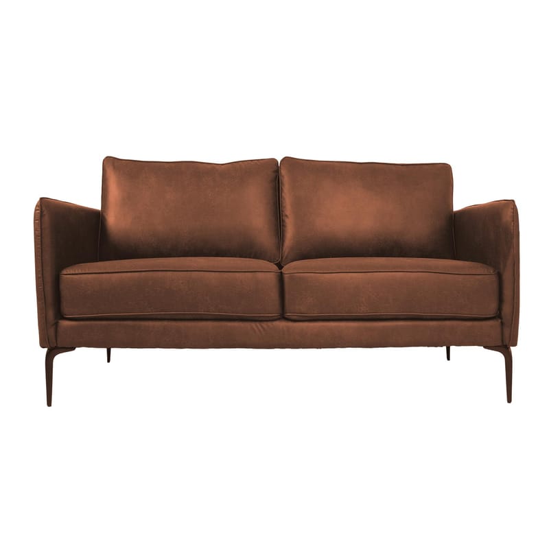 Sofa HOME4YOU Sofia 2-personers Brun - brun - Møbler - Sofaer - Lædersofaer