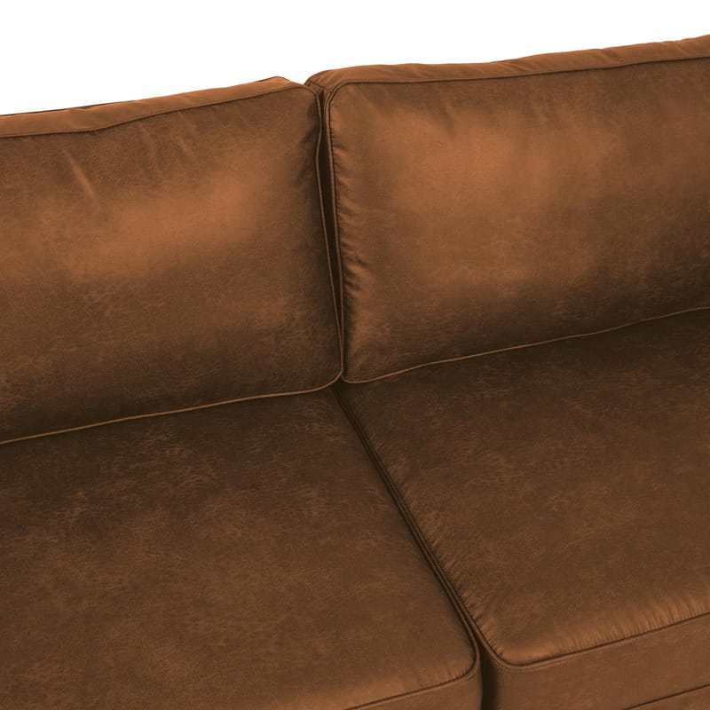 Sofa HOME4YOU Sofia 3-personers Brun - Brun - Møbler - Sofaer - Lædersofaer