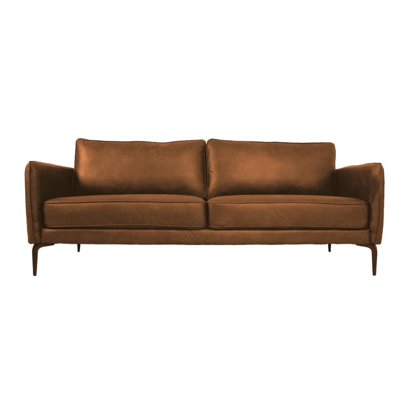 Sofa HOME4YOU Sofia 3-personers Brun - Brun - Møbler - Sofaer - Lædersofaer